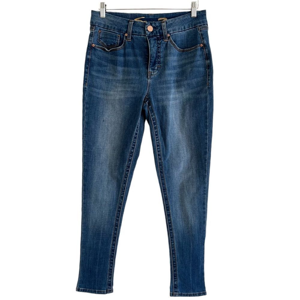Seven7 Jeans Womens 8 Tummyless High Rise Skinny Blue Denim Stretch